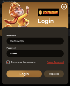 ScatterWin Login Step 3